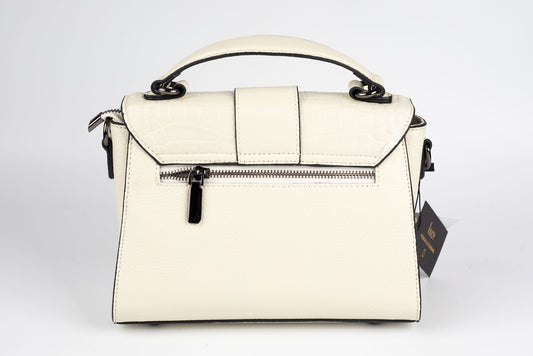 Geanta din piele FENIX FASHION 5678 ALB