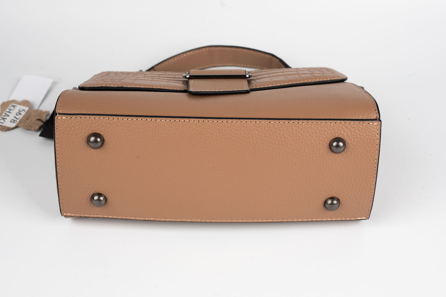 Geanta din piele naturală FENIX FASHION 5678 KHAKI
