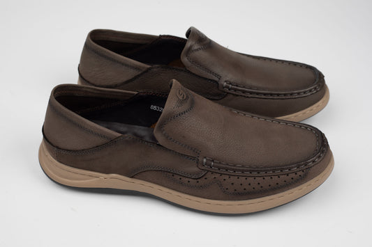 Pantofi barbati casual piele naturală MELS 85328 GREY