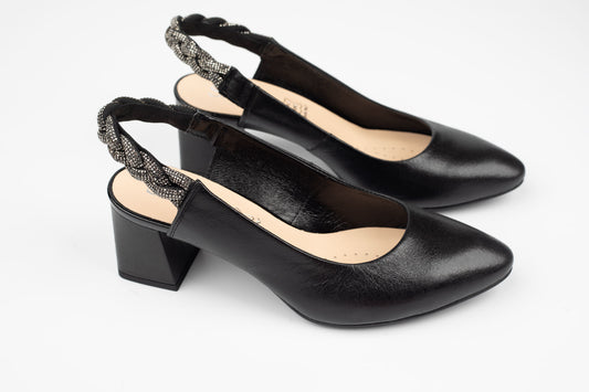 Pantofi dama eleganti piele naturala SALA dec 9977 Negru