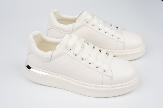 Pantofi bărbați casual piele naturală FRANCO GERARDO 5303 Alb simplu