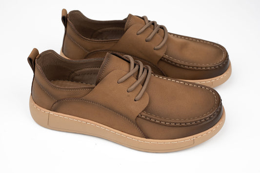 Pantofi barbati casual piele naturala MELS 90007 Maro