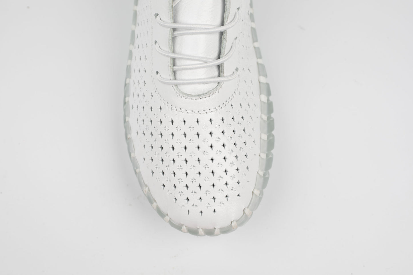 Pantofi damă piele naturală perforați BIOFLEX 200 alb