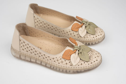 Pantofi damă piele naturală BIOFLEX 603 Bej