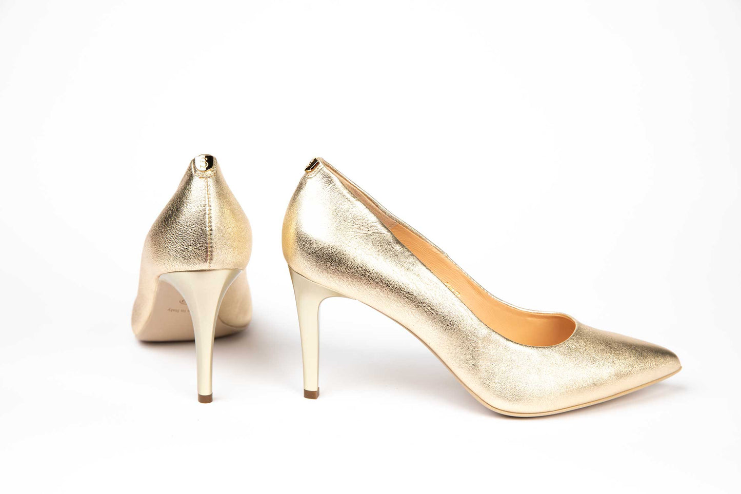 Pantofi eleganti dama din piele naturala SALA 1816 auriu cristal