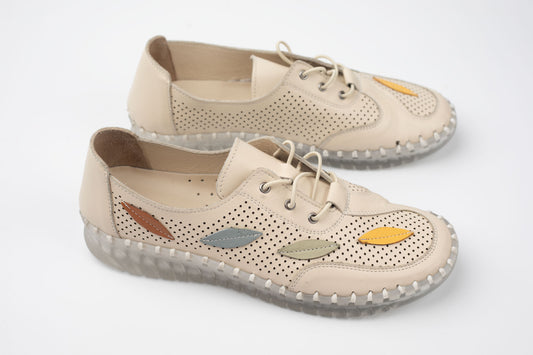 Pantofi damă piele naturală GREEN SPORT 622 Bej