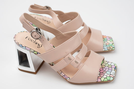 Sandale damă piele naturală FEELING 26520 Bej