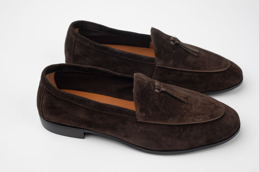 Pantofi piele naturală întoarsă FEELING 8180 Maro vel