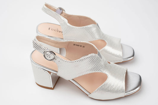 Sandale damă piele naturală FEELING 26-548 Argintiu