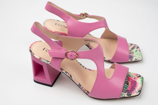 Sandale damă piele naturală FEELING 26-519 Pink