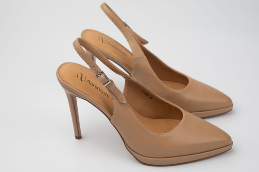 Pantofi damă piele naturală ANNAVIOTI 12-2 Bej