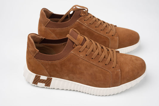 Pantofi bărbați piele naturală întoarsă FRANCO GERARDO 25892 Maro vel