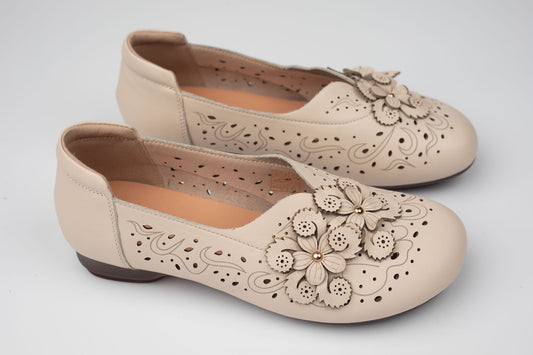 Pantofi dama piele naturala ANNAVIOTI 55050 6 BEJ