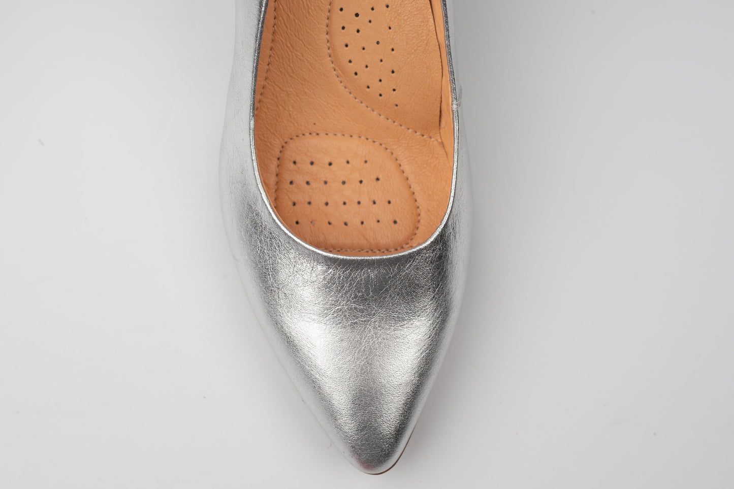 Pantofi din piele naturala PULSO 1580 Argintiu