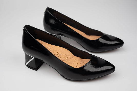 Pantofi damă piele naturală lucioasă PULSO 1559 N naplac Xxl