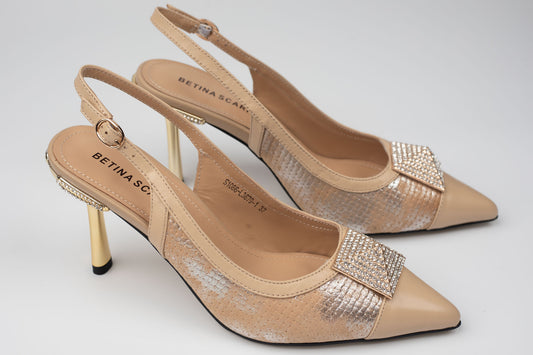 Pantofi damă piele naturală BETINA 3679 Auriu
