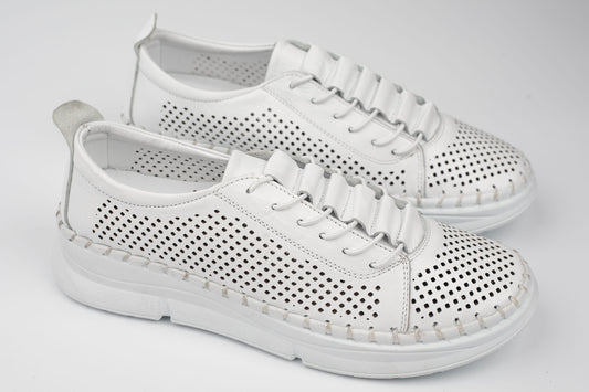 Pantofi damă piele naturală BIOFLEX SPORT 2025 Alb