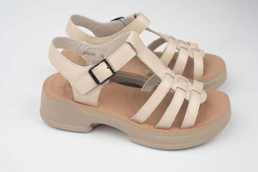 Sandale damă piele naturală FORMAZIONE 24669 Apricot