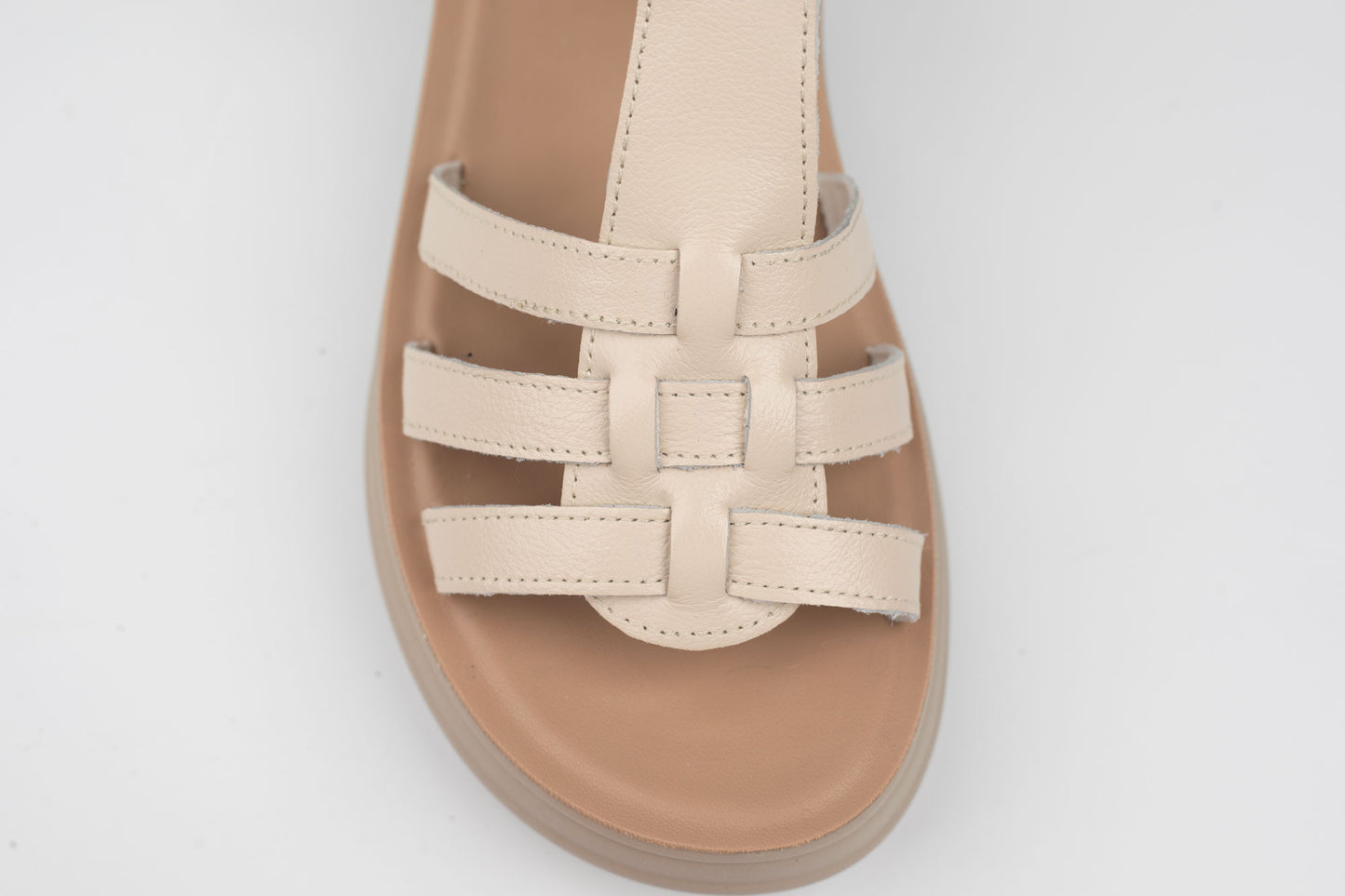 Sandale damă piele naturală FORMAZIONE 24669 Crem