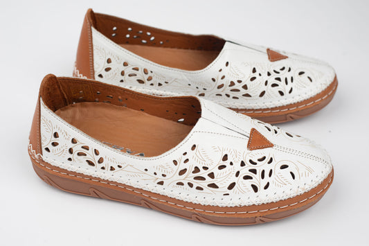 Pantofi damă piele naturală DOGATI 505-1 Alb