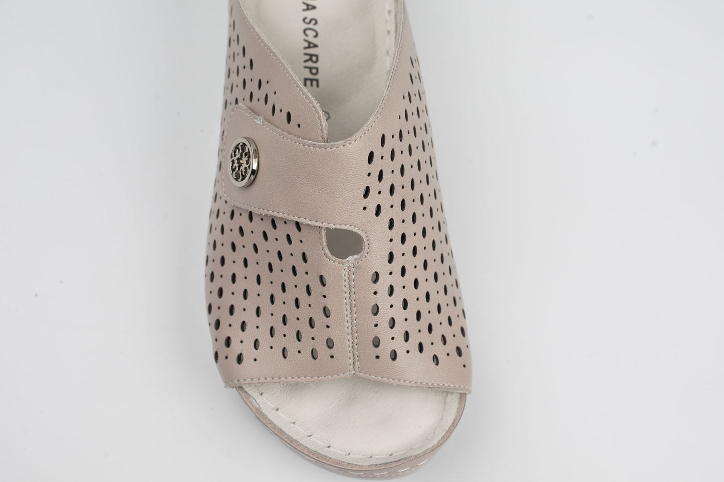 Saboți damă piele naturală 25716 Taupe