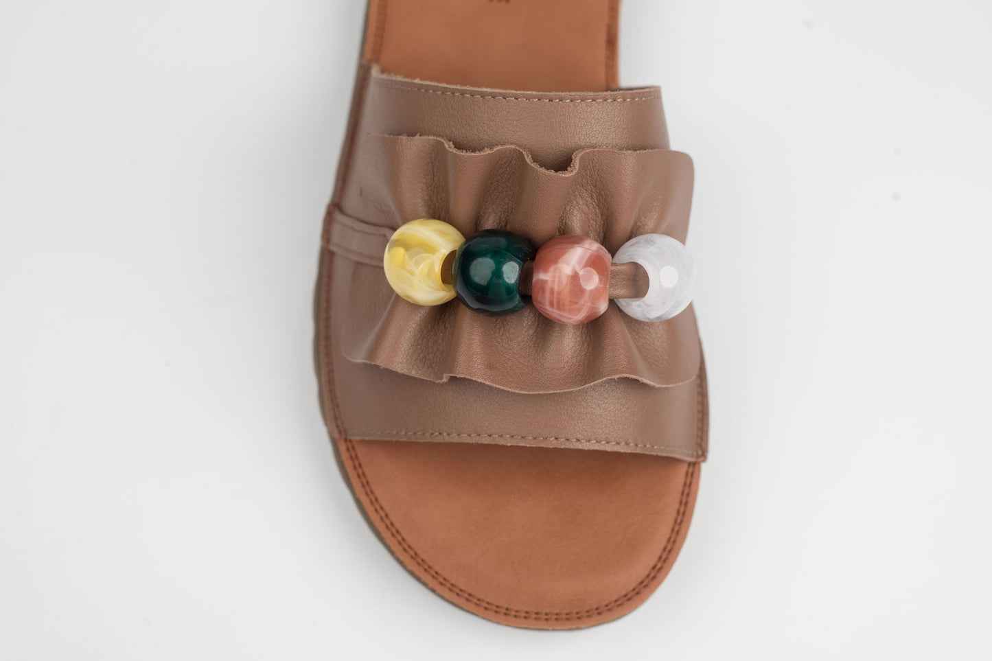 Șlapi damă piele naturală BETINA 9391 Apricot