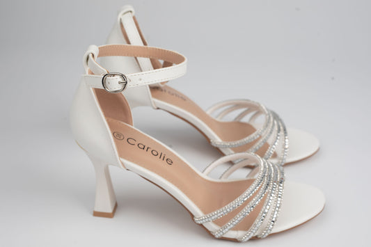Sandale damă piele eco premium CAROL 23 Alb