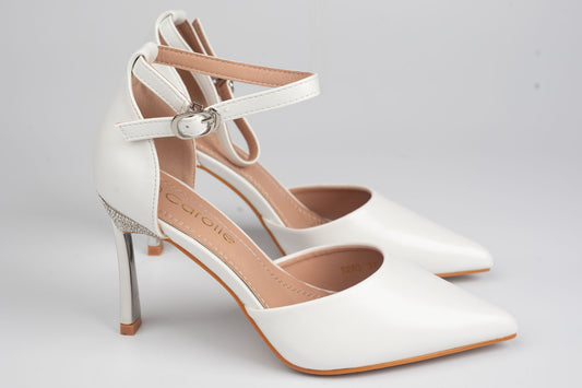 Pantofi damă piele ECO premium CAROL263 alb