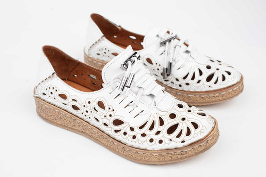 Women's genuine leather shoes DOGATI 7154 White