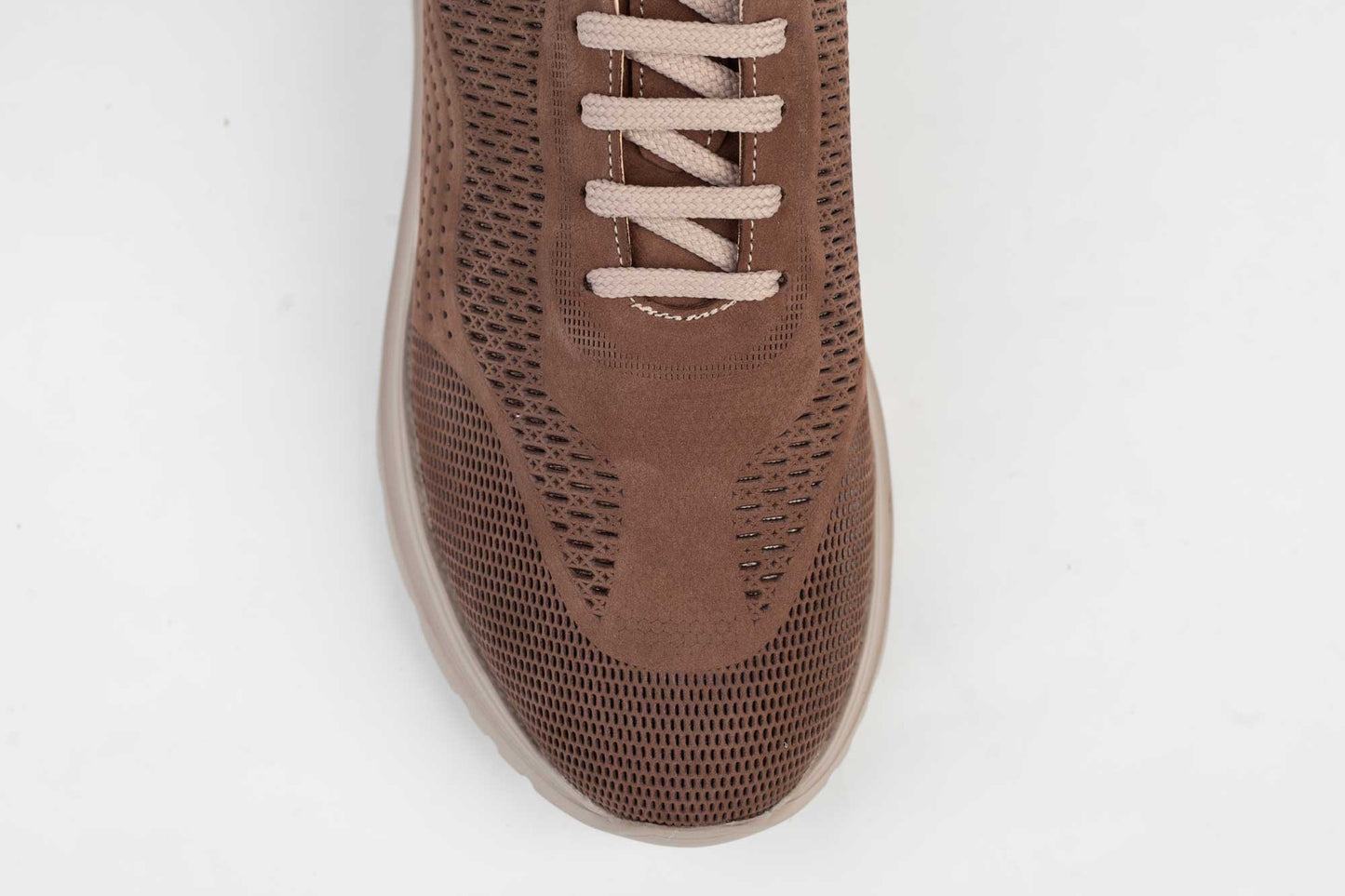 Women's shoes made of natural leather with perforation PERLA 3298 Brown