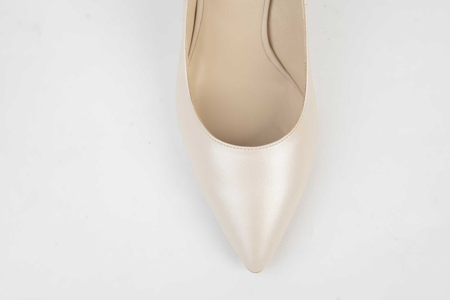 NINA OCHINNI 631 genuine leather bridal shoes, beige box