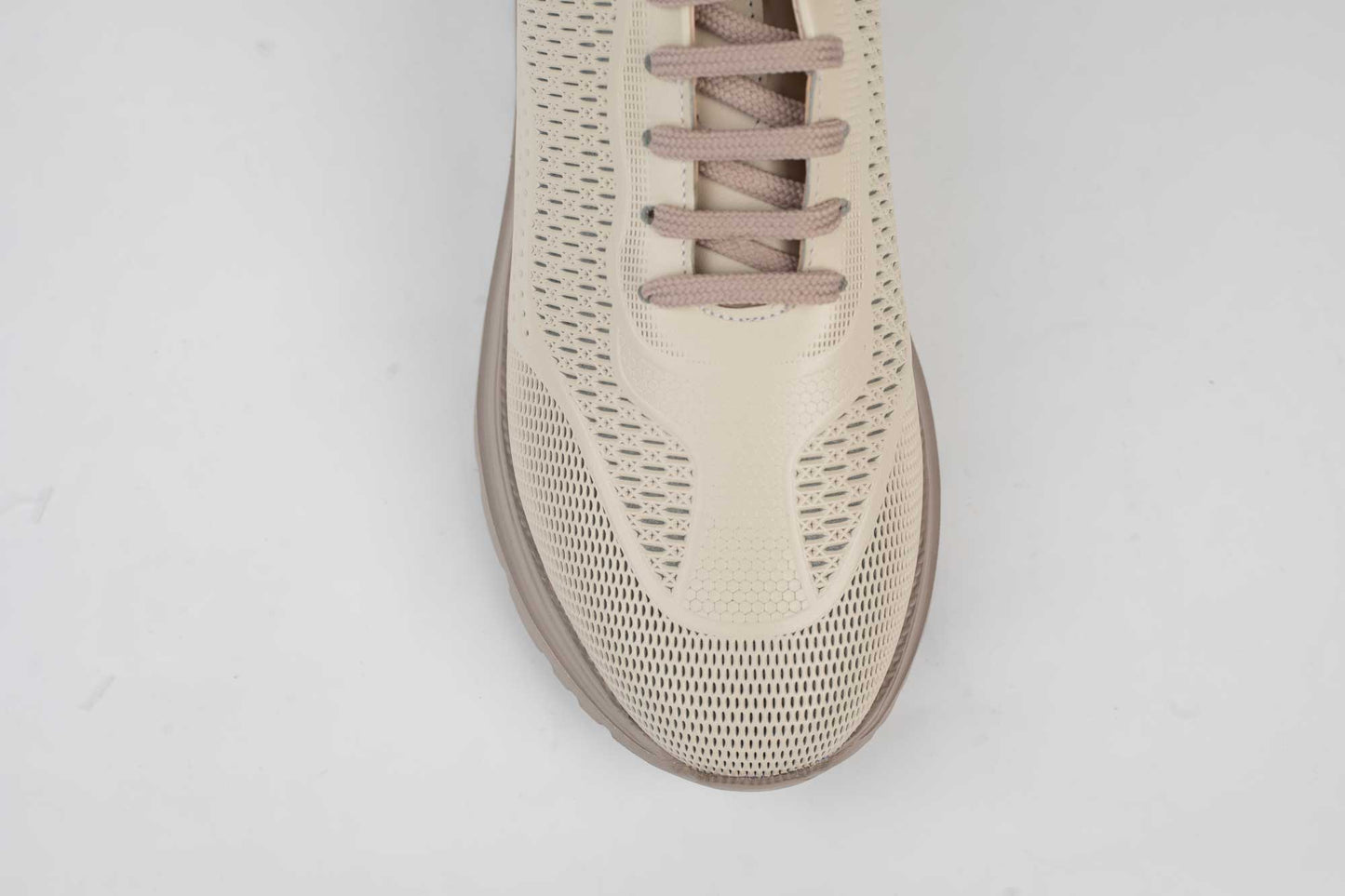 Women's shoes made of natural leather with perforation PERLA 3298 Beige