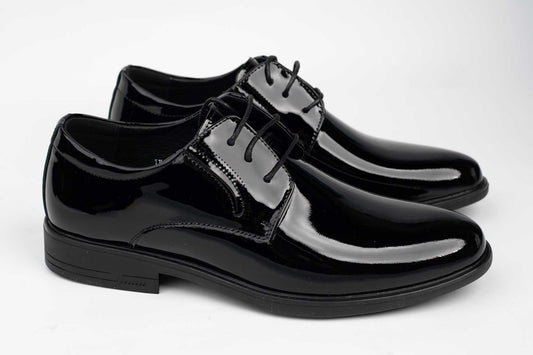 Men's elegant shoes made of genuine leather ELDEMAS 18336 N lacquer