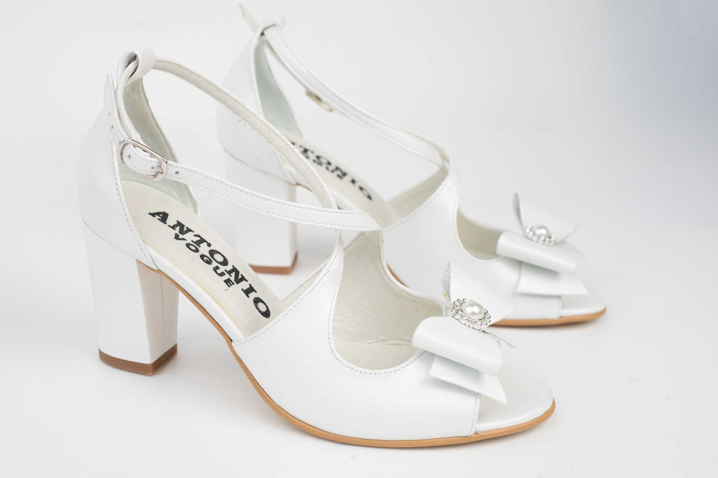 Sandale mireasa piele naturală ANTONIO 14282 Alb accesoriu