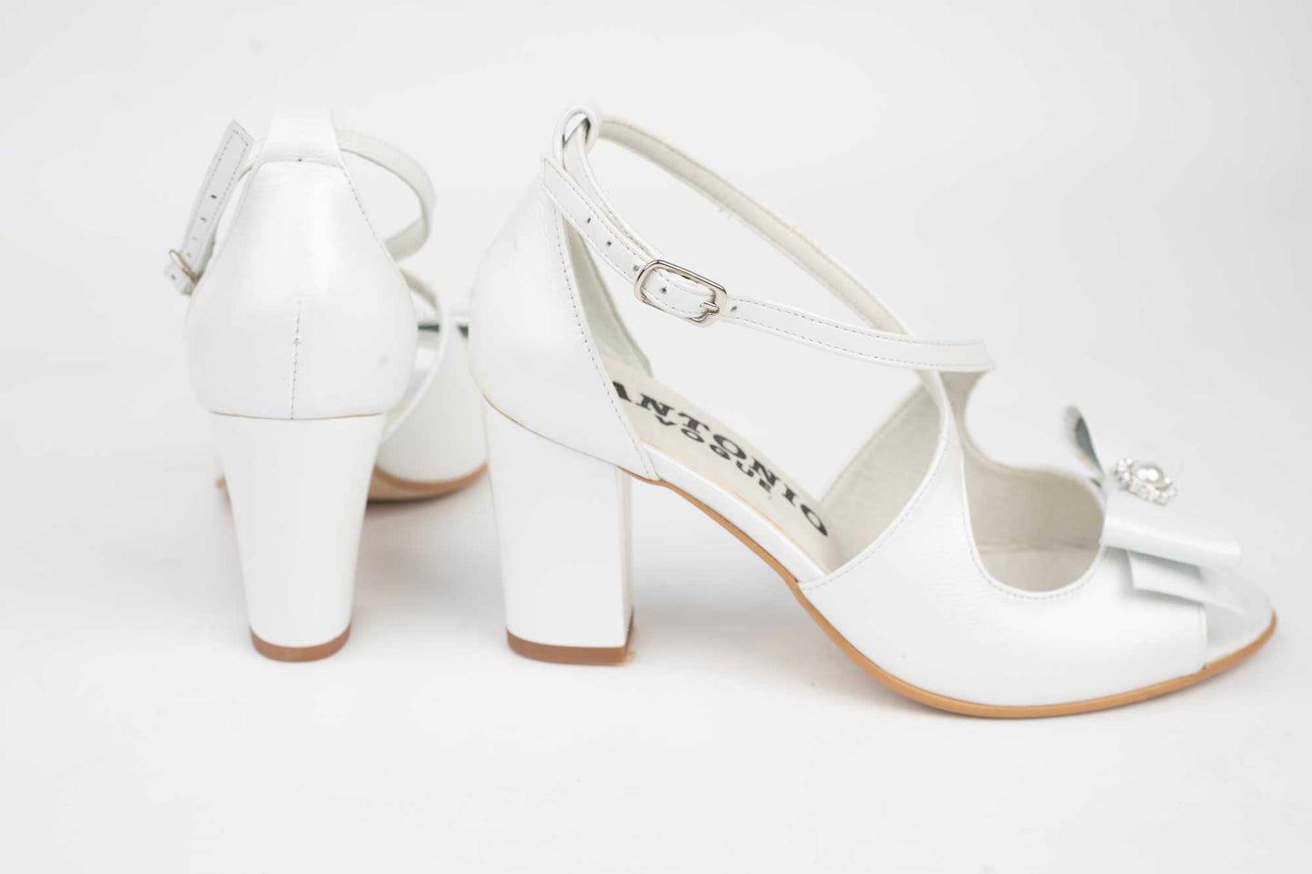 Sandale mireasa piele naturală ANTONIO 14282 Alb accesoriu