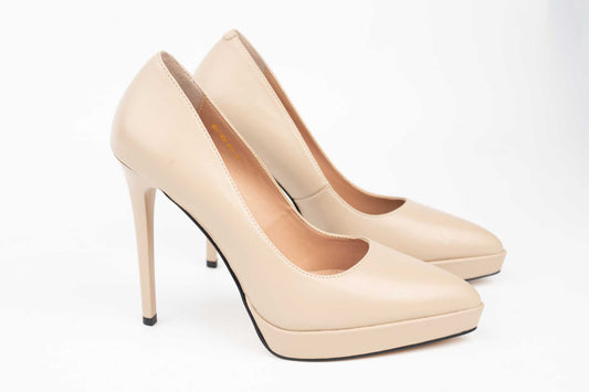 Women's genuine leather stiletto shoes JOSE SIMON 91 Apricot