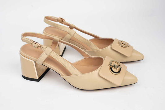 Women's genuine leather cut-out shoes JOSE SIMON 36-6 Taupe