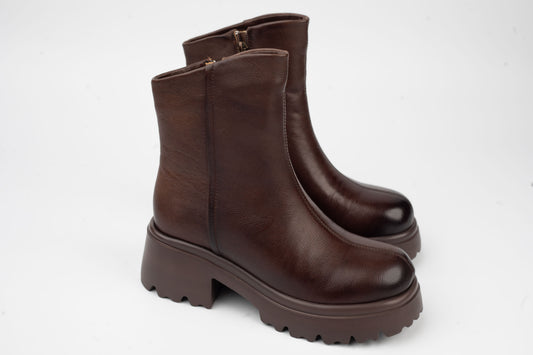 Women's genuine leather boots FRANCO GERARDO 83125 Brown