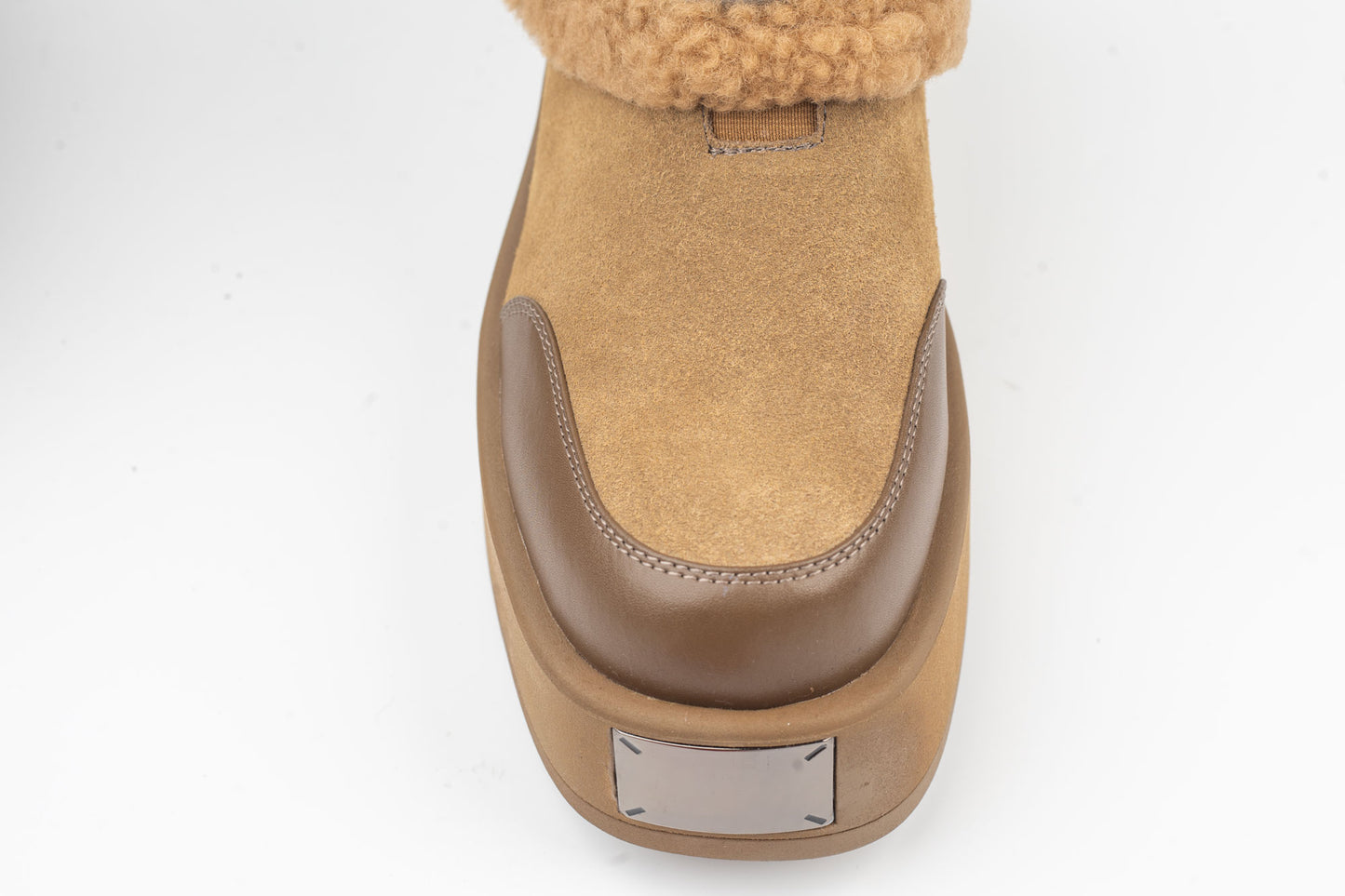 Women's boots made of genuine suede leather ANNA VIOTI 355 Brown