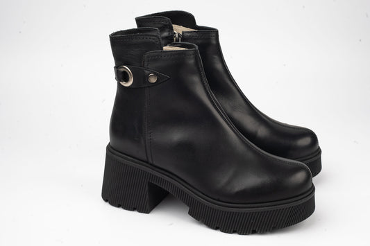 Women's boots made of genuine leather PREGO 2345 N box