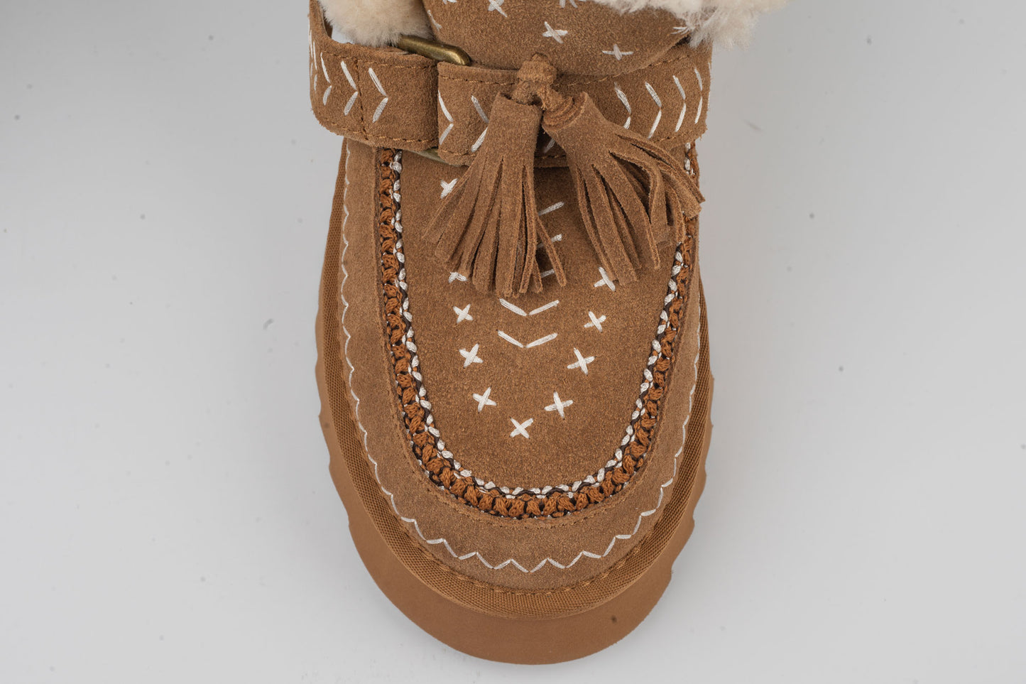 Women's boots made of genuine suede leather ANNA VIOTI 113-4 Camel vel