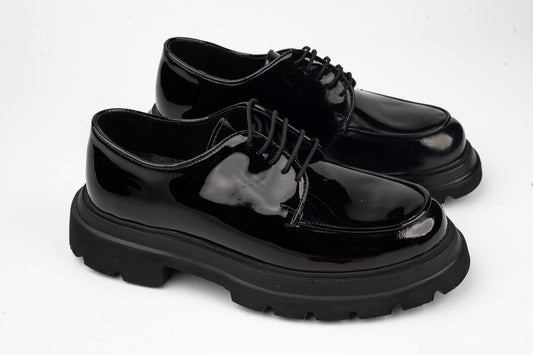 Pantofi bărbați piele naturală lăcuită RIDGE 7678 N lac