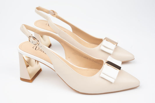 Pantofi damă piele naturală ANNA V 963 Nude