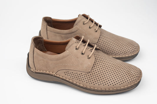 Pantofi bărbați piele naturală GORETTI 1032 Gri Nubuk