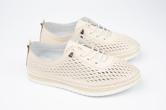 Pantofi dama casual piele naturala ANNA V 74-405 Bej