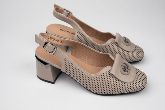 Pantofi damă piele naturală BETINA 32605 Taupe