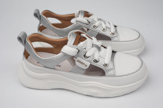 Pantofi damă piele naturală BETINA 67330 Argintiu