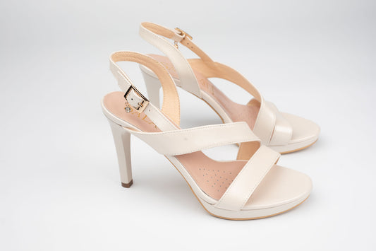 Sandale damă piele naturală 20423 Crem