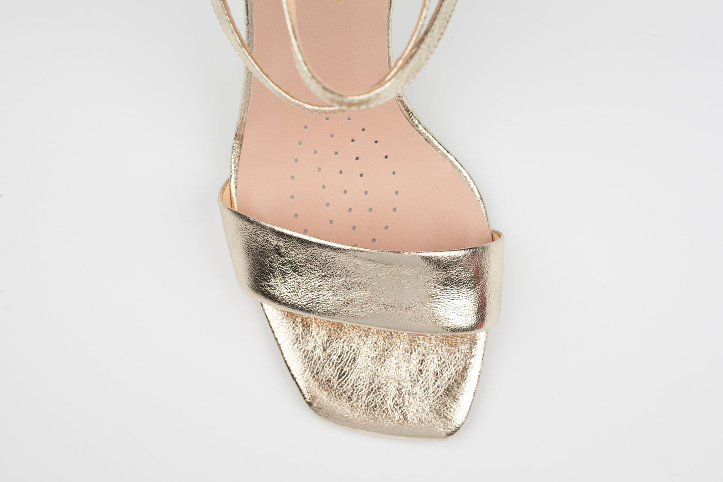 Sandale damă piele naturală SALA 20636 Auriu (toc 9 cm)