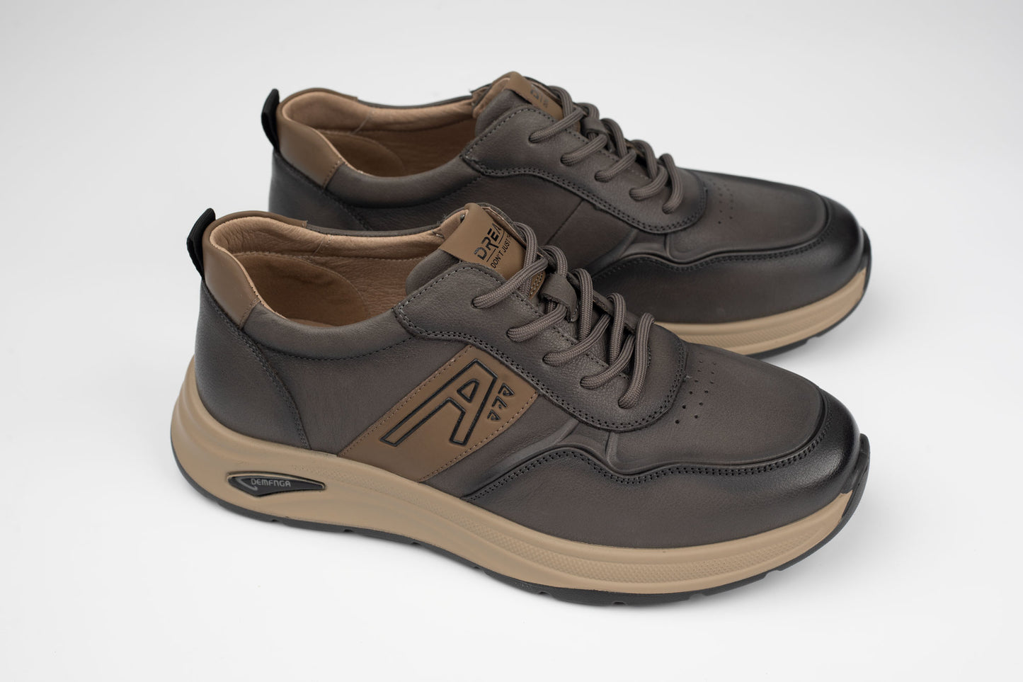 Pantofi bărbați casual piele naturală JOHAN 507-309 Grey